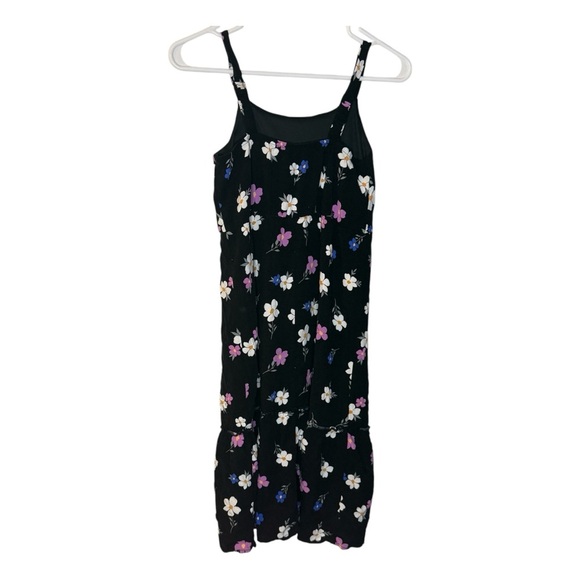 SO Other - Floral Black Dress with Spaghetti Straps